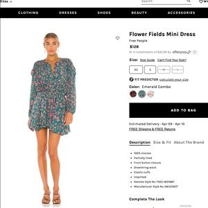 Free People Flower Fields Mini Dress (NWT)